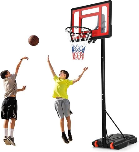 YITAHOME Basketball Hoop Outdoor 10 FT Adjustable, Portable Basketball Goals for Outside, 4.4-10FT Height Adjust, 44in Backboard and 18in Rim in Saudi Arabia