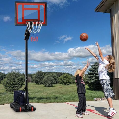 YITAHOME Basketball Hoop Outdoor 10 FT Adjustable, Portable Basketball Goals for Outside, 4.4-10FT Height Adjust, 44in Backboard and 18in Rim in Saudi Arabia