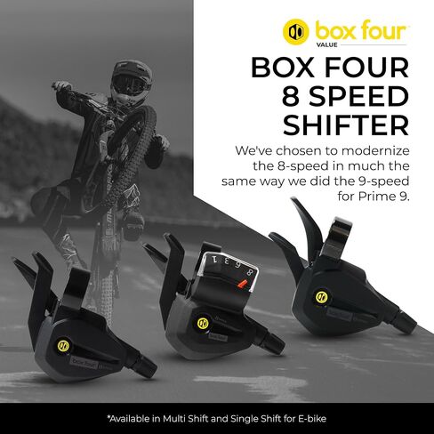 Box Four 8 Speed E-Bike Shifter 1 Gear Per Click, Non E-Bike Shifter 2 Piece Pull Lever up to 3 Gears Per Click Bicycle Shift Lever Cable for Mountain Bike Shifters, MTB, Bicycle Gear Shifter Cycling in Saudi Arabia