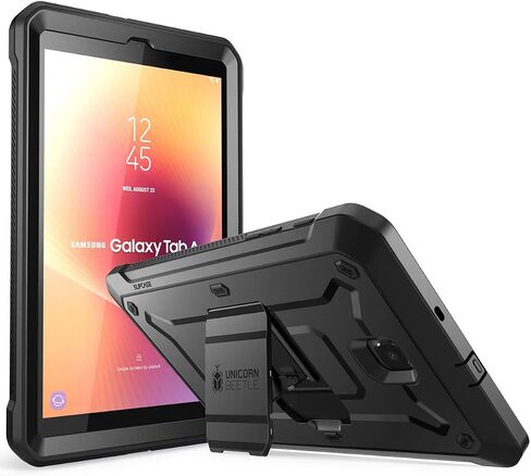 SUPCASE for Samsung Galaxy Tab A 8.0 Case SM-T387 (Unicorn Beetle Pro), [Built-in Screen Protector & Stand] Heavy Duty Full-Body Rugged Protective Tablet Case for Galaxy Tab A 8.0 (2018), Black in Saudi Arabia