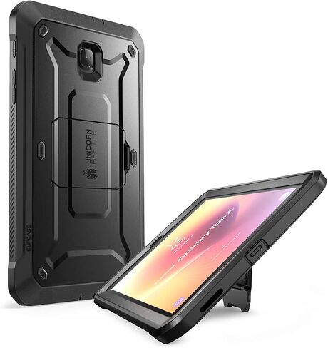 SUPCASE for Samsung Galaxy Tab A 8.0 Case SM-T387 (Unicorn Beetle Pro), [Built-in Screen Protector & Stand] Heavy Duty Full-Body Rugged Protective Tablet Case for Galaxy Tab A 8.0 (2018), Black in Saudi Arabia
