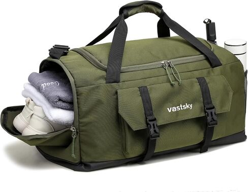 Vastsky Gym Duffle Bags Mens Womens with Shoes Compartment & Wet Pocket,Sport Tote Bags Swimming Yoga,Travel Duffel Bag for Plane,Weekend overnight carry-on bag hospital portable waterproof travel bag in Saudi Arabia
