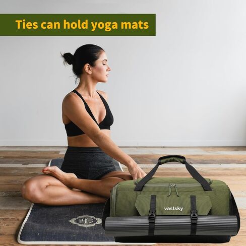 Vastsky Gym Duffle Bags Mens Womens with Shoes Compartment & Wet Pocket,Sport Tote Bags Swimming Yoga,Travel Duffel Bag for Plane,Weekend overnight carry-on bag hospital portable waterproof travel bag in Saudi Arabia