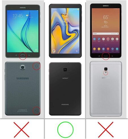 حافظة SUPCASE لهاتف Samsung Galaxy Tab A 8.0 SM-T387 (Unicorn Beetle Pro)، [واقي شاشة مدمج وحامل] حافظة تابلت متينة متينة لكامل الجسم لجهاز Galaxy Tab A 8.0 (2018)، أسود in Saudi Arabia