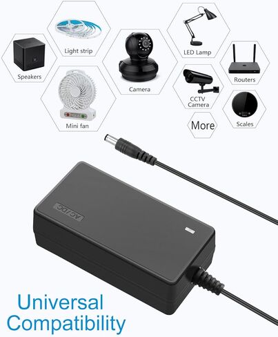 ALITOVE DC 5V مزود الطاقة 5 فولت 4A 20W محول الطاقة 5 Vdc 4Amp AC إلى DC محول محول متوافق 3A 2A 1A مع مقبس إخراج تيار مستمر 5.5 × 2.5 مم لطابعة LED ثلاثية الأبعاد كاميرا CCTV جهاز توجيه لاسلكي in Kuwait