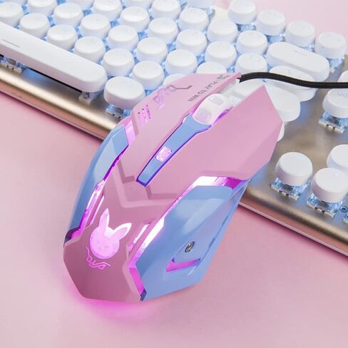 ماوس ألعاب سلكي RGB، ماوس ألعاب عالي الحساسية 3200 نقطة في البوصة، ماوس ألعاب سلكي LED مريح مريح للكمبيوتر المحمول والكمبيوتر المحمول in Saudi Arabia