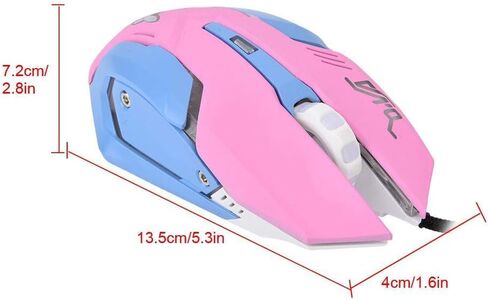 ماوس ألعاب سلكي RGB، ماوس ألعاب عالي الحساسية 3200 نقطة في البوصة، ماوس ألعاب سلكي LED مريح مريح للكمبيوتر المحمول والكمبيوتر المحمول in Saudi Arabia