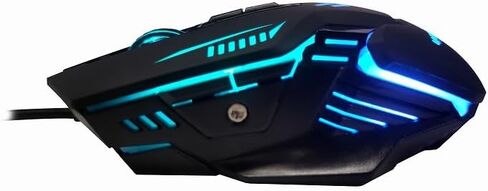 UMILA Wired Mouse Gamer، أجهزة كمبيوتر محمولة ذات ماوس سلكي، ماوس ألعاب للكمبيوتر الشخصي مع سلك، 7 ألوان RGB بإضاءة خلفية، ما يصل إلى 8000 نقطة في البوصة، لنظام التشغيل Windows، Vista، Linux، أسود in Kuwait