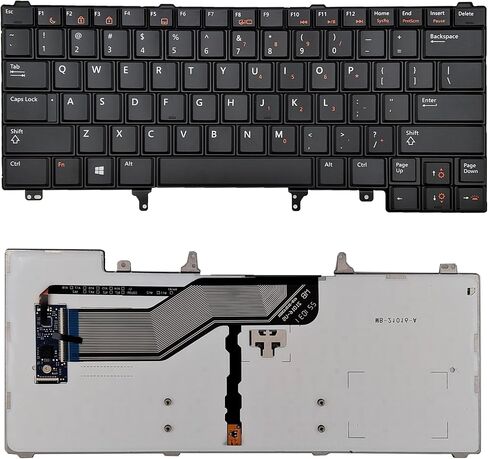 Replacement Laptop Keyboard Backlit for Dell Latitude E5420 E5430 E6220 E6320 E6330 E6420 E6430 E6440 Series US Layout Black in Saudi Arabia