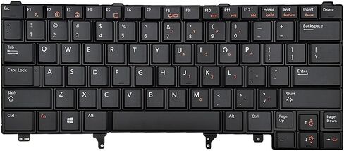 Replacement Laptop Keyboard Backlit for Dell Latitude E5420 E5430 E6220 E6320 E6330 E6420 E6430 E6440 Series US Layout Black in Saudi Arabia
