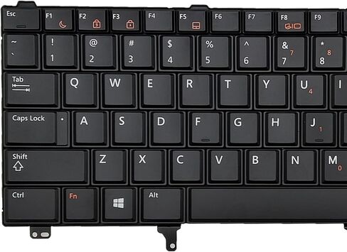 Replacement Laptop Keyboard Backlit for Dell Latitude E5420 E5430 E6220 E6320 E6330 E6420 E6430 E6440 Series US Layout Black in Saudi Arabia