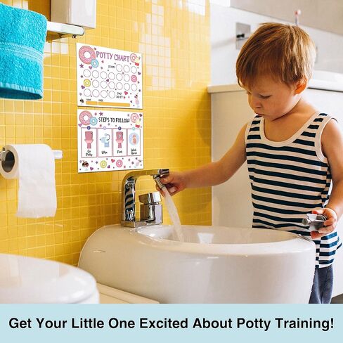 Sports Potty Trainning Sticker Chart for Toddlers Boys Girls, 20 Potty Training Chart with 432 Stickers & 1 Routine Card - B14 in Kuwait