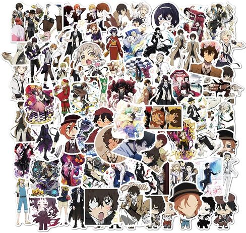 100PCS Anime Bungo Stray Dogs Stickers for Water Bottles Stickers for Teens,Adults | Perfect for Waterbottle,Laptop,Phone,Hydro Flask Travel Vinyl Stickers Waterproof (Bungo Stray Dogs )1 in Saudi Arabia