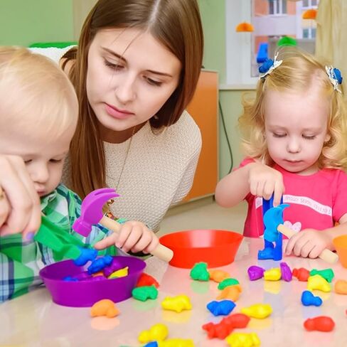 2 حزمة من ألعاب المطرقة الخشبية، أدوات صيانة المطارق المحاكاة، ألعاب تعليمية للأطفال، مستلزمات ألعاب حفلات أعياد الميلاد (أرجواني + أحمر وردي) in Saudi Arabia
