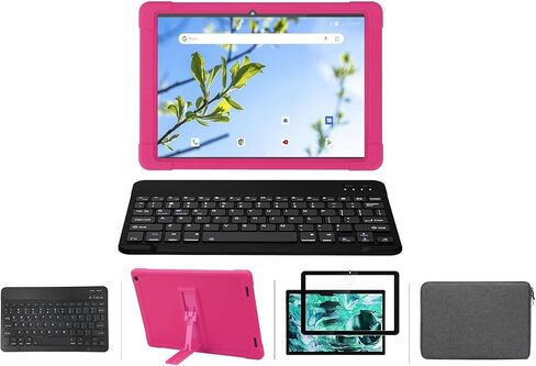 (4 in 1) Onn Tablet Pro 11 inch Screen Protector and Case Keyboard, Screen Protector and Case for Onn 11'' Tablet Pro (Black) in Saudi Arabia
