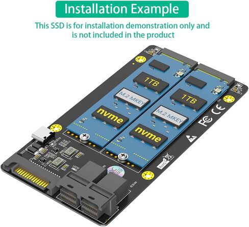 الإصدار الجديد من Mustpoint Dual M.2 NVME SSD إلى محول SFF-8643 المزدوج in Saudi Arabia