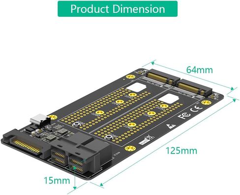 الإصدار الجديد من Mustpoint Dual M.2 NVME SSD إلى محول SFF-8643 المزدوج in Saudi Arabia