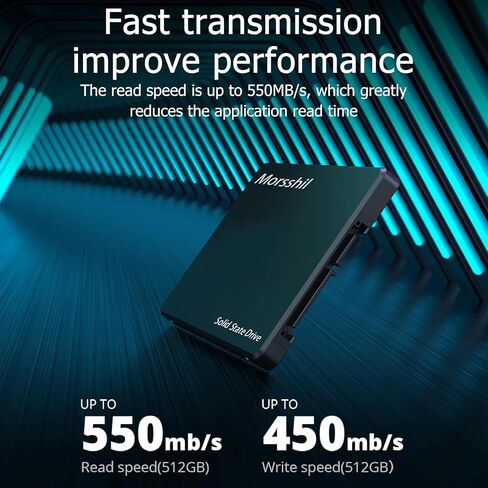 محرك أقراص الحالة الصلبة الداخلي SSD SATA III 500 جيجابايت، محرك أقراص ثابتة داخلي ثلاثي الأبعاد NAND Flash يصل إلى 500 ميجابايت/ثانية SSD لأجهزة الكمبيوتر المحمول وأجهزة الكمبيوتر المكتبية. in Saudi Arabia