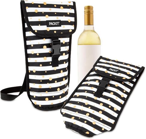 PackIt Freezable Wine, Black Bag, Large in Kuwait