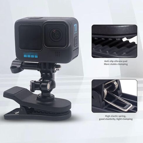 حزام ظهر FitTSTILL مزود بمشبك سريع التركيب متوافق مع Go Pro Hero 12,11,10,9,8,7,6,5,4,Session,3+,3,2,1,Hero (2018),Fusion,Max, كاميرات الأكشن أوسمو أكشن 4، أكشن 3 in Saudi Arabia
