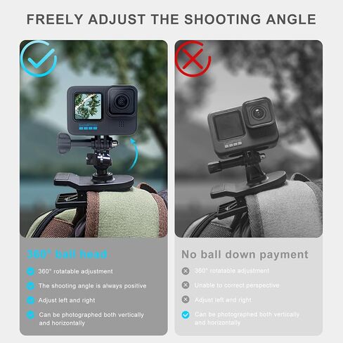 حزام ظهر FitTSTILL مزود بمشبك سريع التركيب متوافق مع Go Pro Hero 12,11,10,9,8,7,6,5,4,Session,3+,3,2,1,Hero (2018),Fusion,Max, كاميرات الأكشن أوسمو أكشن 4، أكشن 3 in Saudi Arabia
