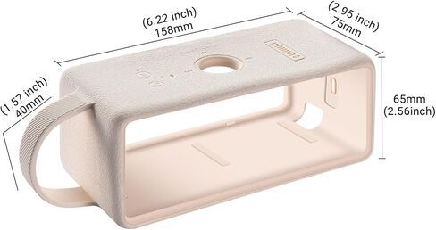 Silicone Cover for Marshall EMBERTON/EMBERTON III Speaker, Anti-Bump Portable Speaker Silicone Cover case (Beige) in Saudi Arabia
