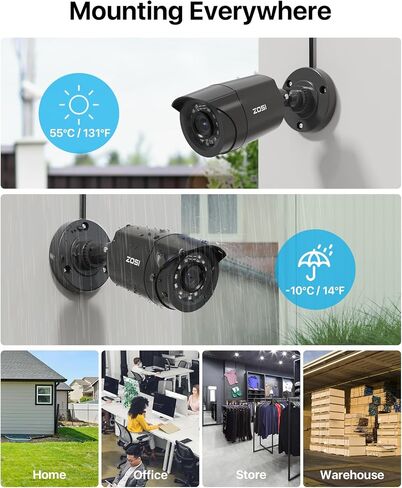 ZOSI 2K 8CH WiFi Security Camera System with 12.5in LCD Monitor & 2TB HDD, Smart Human Detection, 2 Way Audio, Night Vision, 8pcs 3MP Outdoor Indoor Home Wireless Pan/Tilt Cameras, 24/7 Recording in Kuwait