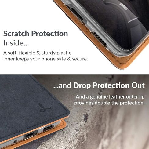 Snakehive Leather Wallet for Samsung Galaxy S20 FE - Real Leather Wallet Phone Case - Genuine Leather with Viewing Stand and 3 Card Holder - Flip Folio Cover with Card Slot (Green) in Kuwait