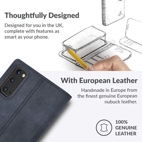 Snakehive Leather Wallet for Samsung Galaxy S20 FE - Real Leather Wallet Phone Case - Genuine Leather with Viewing Stand and 3 Card Holder - Flip Folio Cover with Card Slot (Green) in Kuwait