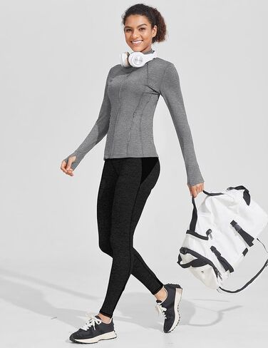 COOrun Women's Athletic Jackets Lightweight Running Workout Jacket Full Zip Track Tops Sportswear with Thumb Holes in Kuwait