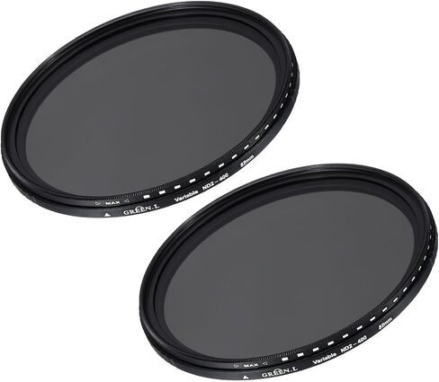 MECCANIXITY ND2-400 Lens Filter Variable Neutral Density Lens Filter 49mm Circular ND Filter Grayscale Filter for Camera Photography Lens 2 Pcs in Kuwait