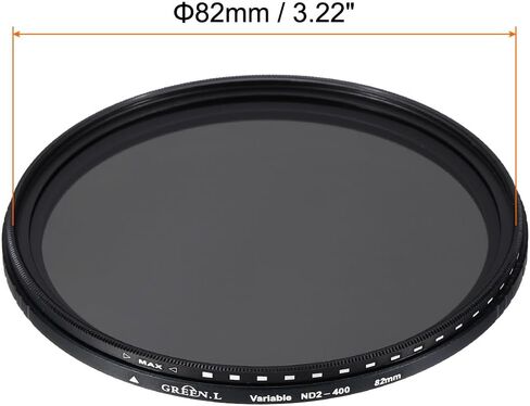 MECCANIXITY ND2-400 Lens Filter Variable Neutral Density Lens Filter 49mm Circular ND Filter Grayscale Filter for Camera Photography Lens 2 Pcs in Kuwait