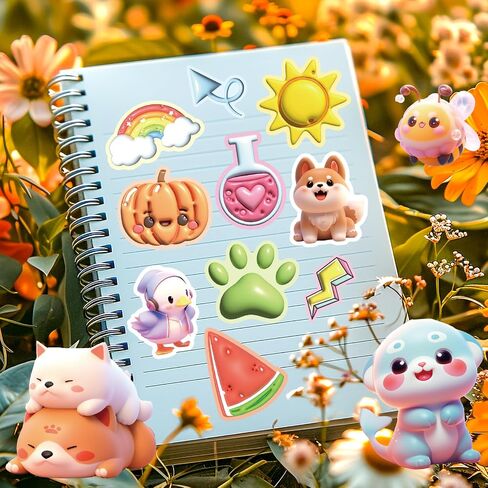100 PCS Stickers for Kids,Cute Water Bottle Stickers,Waterproof Vinyl Stickers for Water Bottle Laptop Notebook,Kawaii Animal Stickers for Teens Girls Boys Students(Big Sticker Packs) in Saudi Arabia