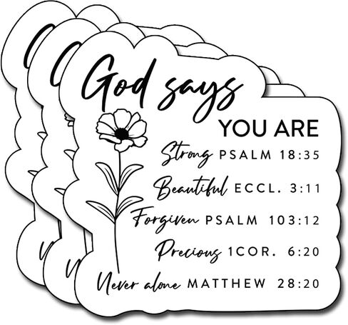 (3Pcs) God Says You are Sticker, Christian Gifts Decorate Books Laptop Phone, Water Bottles Kindles Stickers, Tumbler Sticker Waterproof Vinyl Decorate 3" Inch in Saudi Arabia
