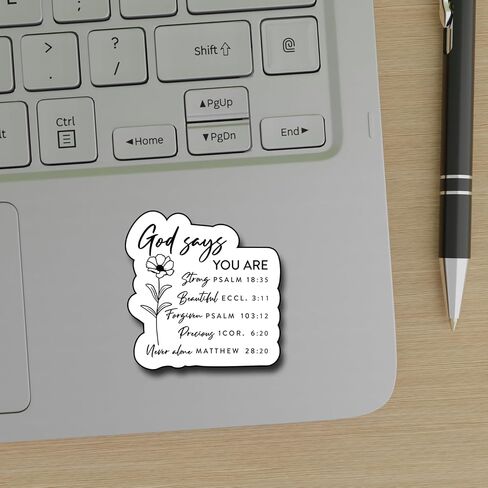 (3Pcs) God Says You are Sticker, Christian Gifts Decorate Books Laptop Phone, Water Bottles Kindles Stickers, Tumbler Sticker Waterproof Vinyl Decorate 3" Inch in Saudi Arabia