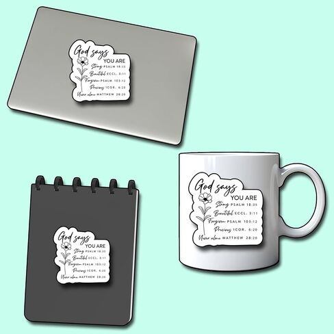 (3Pcs) God Says You are Sticker, Christian Gifts Decorate Books Laptop Phone, Water Bottles Kindles Stickers, Tumbler Sticker Waterproof Vinyl Decorate 3" Inch in Saudi Arabia