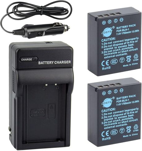 DSTE (2-Pack BLH-1 Battery (Fully Decoded) and Charger Compatible Olympus OM-D E-M1 Mark II in Saudi Arabia