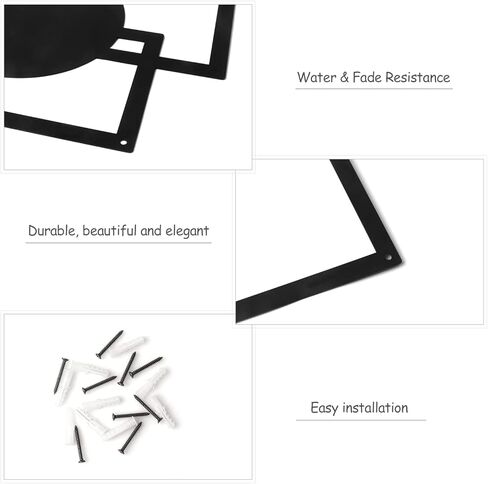 YIYA 4 Pcs Mountain Metal Wall Art Large Mountain Forest Decorative Black Metal Mountain Wall Decor Metal Vertical Wall Sculptures for Home Living Room Bedroom in Kuwait