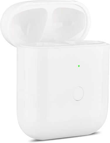 حافظة شحن لاسلكية، متوافقة وبديلة لسماعات AirPods Gen 1 & 2، اقتران بلوتوث ومؤشر كهرباء ملون، بدون سماعة أذن in Saudi Arabia