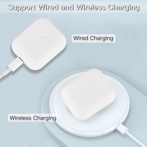 حافظة شحن لاسلكية، متوافقة وبديلة لسماعات AirPods Gen 1 & 2، اقتران بلوتوث ومؤشر كهرباء ملون، بدون سماعة أذن in Saudi Arabia