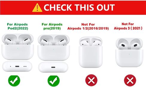 (4 عبوات) حافظة لجهاز AirPods Pro الجيل الثاني/الأول (2022/2019) مع حلقة تسلق، حافظة شحن كرتونية من السيليكون بتصميم لطيف من Suublg للأولاد والبنات (MN+MC+MrQ+Monster) in Kuwait