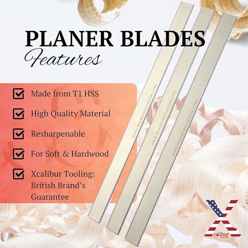 18-1/2" Inch HSS Planer Blades - Fits Woodmaster 718-11/16" Wide, 1/8" Thick Jointer Knives (Pack of 3) in Kuwait
