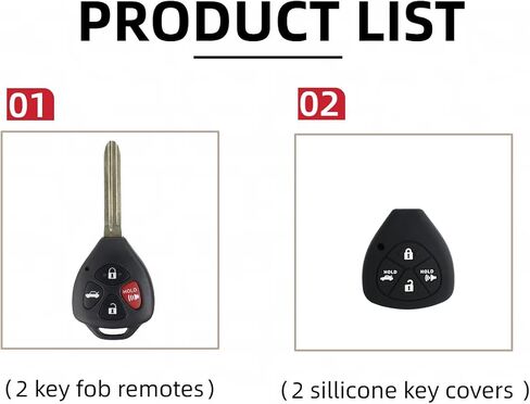 Key Fob Remote Replacement Compatible with Toyota Venza 2009 2010 2011 2012 2013 2014 2015 2016/2010-2013 Corolla Keyless Entry Remote Control Car Key GQ4-29T G CHIP in Kuwait