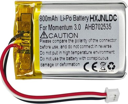 DC 3.7V 800mAh AHB702535PCT-01 Rechargeable Polymer Lithium Battery for Sennheiser Momentum 3.0 M3AEBT M3IETW Wireless Noise Cancelling Headphones Battery Replacement in Saudi Arabia