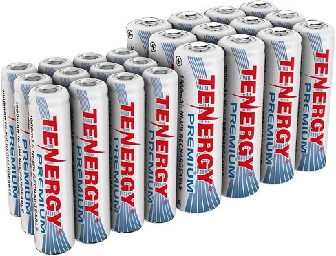 Tenergy Premium High Capacity NiMH Rechargeable Battery Combo, 12xAA and 12xAAA Rechargeable Batteries, 24 Pack in Saudi Arabia