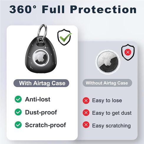 Waterproof AirTag Case One PCS- Keychain Holder Compatible with Apple AirTag, Durable Air Tag Keychain, Secure Air Tag Holder, Protective AirTag Keychain for Keys, Pets, and Bags in Saudi Arabia