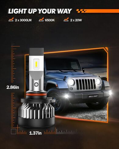 مصابيح LED H11 H8 H9 LED لمبات إضاءة الضباب، 10000 لومن 6500 كلفن أبيض بارد، 20 وات H11 LED لمبة ضباب مدمجة بمروحة توربو 20000 دورة في الدقيقة، مصابيح DRL بعمر 50000 ساعة، غير قطبية in Kuwait