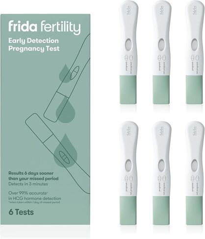 Frida Fertility Early Detection Pregnancy Tests | Easy at Home Pregnancy Tests, Over 99.9% Accurate HCG Test Strips, Early Results, Quick + Easy to Use | 2 Pregnancy Tests in Saudi Arabia