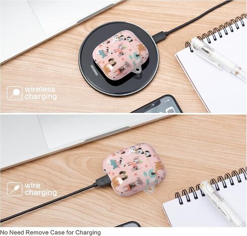 AirPod Case 2nd Generation,AirPod Case 1st Generation Cute for Women Men with Keychain Silicone Cover Compatible with Apple AirPods 2nd 1st Generation Charging Case, Front Led Visible Pink Dogs Dog in Saudi Arabia