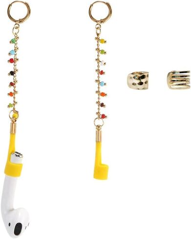 Anti Lost Earring Strap for Airpods Anti Lost Strap for Airpods Pro, Wireless Earbuds Earphone Holder Connector, Compatible with Airpods 1 2 3 pro(CZ Flower Stud Style) in Saudi Arabia